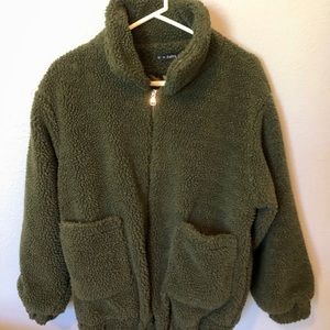 Green Zaful Teddy Jacket